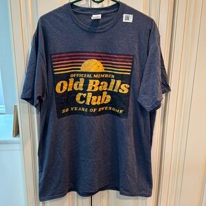 50th birthday “Old Balls club” men’s tshirt- 50 years of awesome- size XL